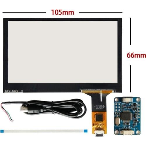 4.3 inch''105mm*66mm Capacitive Touch Digitizer Raspberry Pi GPS navigation Touch screen panel Glass+USB Driver board