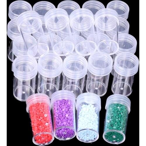 60 Bottles Diamond Painting Accessories Container Bottles Diamond Painting Tools Crystal Bead Storage jar empty bottle