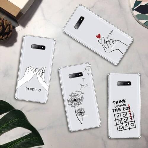 Dandelion Feather Text Phone Case Transparent For Samsung Galaxy S Note 8 9 11 20 10 Pro E LITE P Plus A81