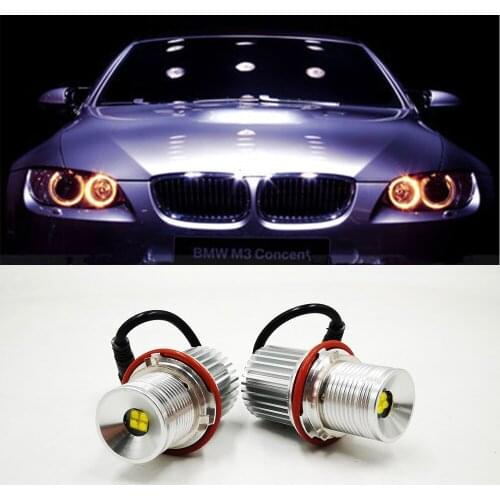 CSCSNL 2PCS LED Marker 2*20W 40W Car Angel Eyes For BMW E39 E53 E60 E61 E63 E64 E65 E66 E87 525i 530i xi 545i M5 Error Free