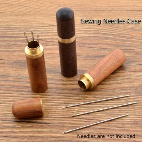 Wood Sewing Needles holder Sewing Needles Storage Crafts DIY Sewing Tools Wooden Box Sewing Needles Container Needles Storage