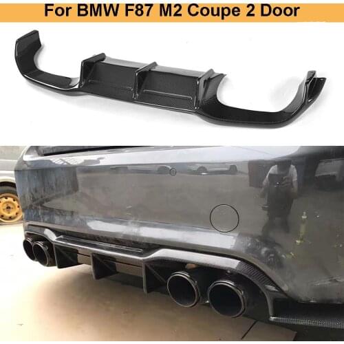 Carbon Fiber Car Rear Bumper Diffuser Lip Spoiler for BMW F87 M2 Coupe 2 Door 2016 2017 Black FRP