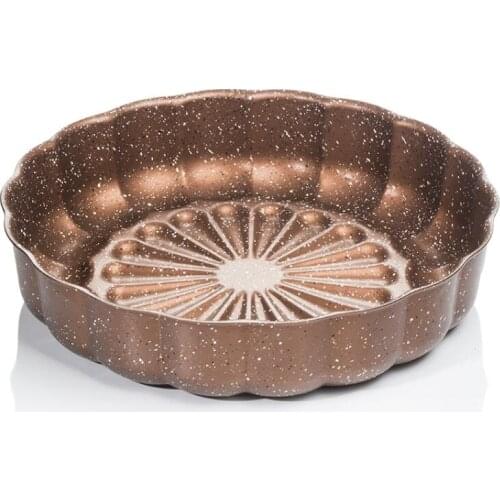 Bronze Color Sulçuklu Pattern 26 CM Cake Mould