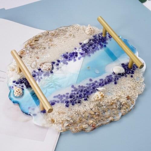 DIY Resin Mold Tray Crystal Epoxy Mold Round Lace Decoration Table Coaster Fruit Tray Silicone Mold for Resin Art Supplies