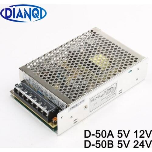Dual output Switching power supply D-50A 5V6A 12V2A ac to dc power supply D-50B 5V 24V high quality