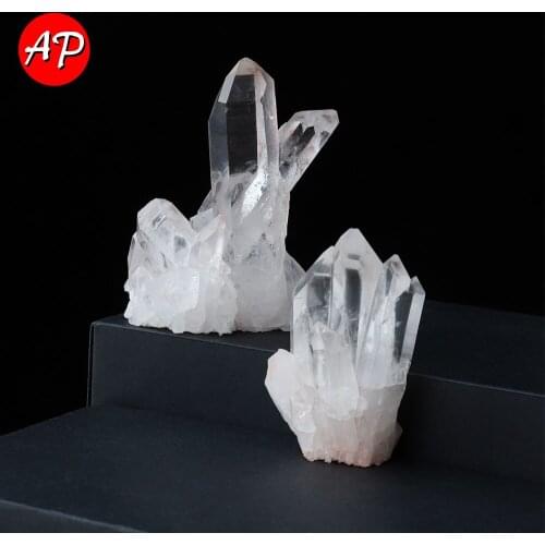 Natural Crystal Cluster Clear Quartz Mineral Specimen Healing Stone White Crystal Point Specimen Home Decoration
