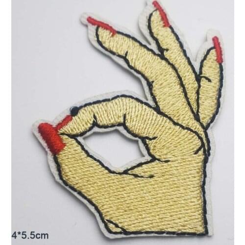 Beautiful Fingers Embroidery Punk Clothes Patch For Clothing Iron On Patch Motif Applique