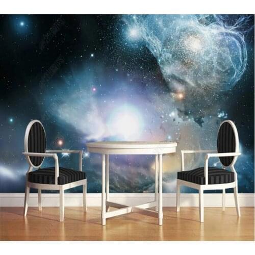 Papel de parede Beautiful starry TV background wall 3D wallpaper mural,living room home decor