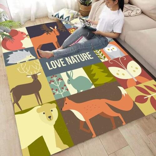 Love Nature Carpets Soft Flannel 3D Printed Rugs Mat Rugs Anti-slip Large Rug Carpet Home Decoration Style-3