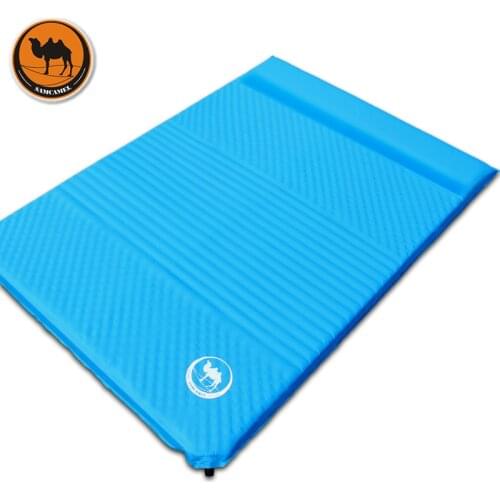 Desert Camel CS033-4 5CM Thick Comfortable 2 Person Use Thick Wave Pattern Camping Mat Air Bed Inflatable Mattress