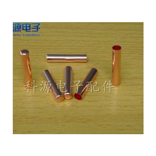 Free shipping temperature sensor shell red copper size 4.5*25mm ,PT100 platinum resistance encapsulation shell 1000pcs/lot