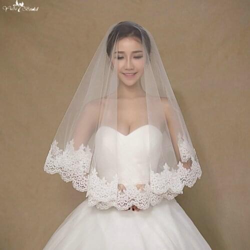 LZP059 Veil One Layer Vintage Wedding Veil Simple Wedding Veil Voile Mariage