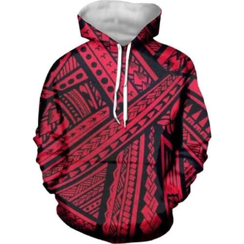 Wholesale Polynesian Traditional Tribal Print Mens Sweatshirts Casual Customized Hoodie Hoodie For Male Hoodies Coat Samoa Tonga