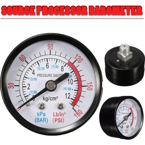 52mm Air Compressor Pressure Gauge Portable Dual Scale Dial Gauge Mini Digital Display Gauge Measure Air Pressure 0 - 12 Bar