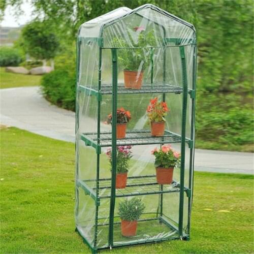 PVC Warm Garden Tier Mini Household Greenhouse Cover Waterproof Anti-UV Plants Flowers Protection Cover (without Iron Stand)