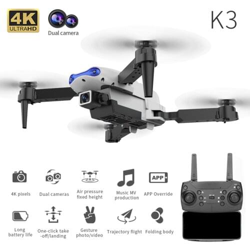 RC Drone 4K Wide Angle Camera APP FPV Drone RC Quadcopter Toy Foldable Camera Helicopter Drone Follow Me Drone for Kids