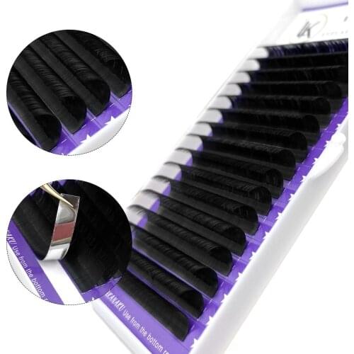 LAKANAKU 8-18mm Mink Individual Eyelash Extension Russian Volume Mega Soft Silk Lashes Tray Supplies for Eye Beauty Makeup