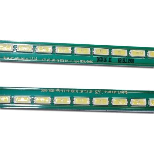 LED strip 63leds For Skyworth LG 47" V13 ART TV REV 0.4 1 L+R-Type 6920L-0001C 47LA660S 47LA690S 47E700S 47LM6700E LC470EUG