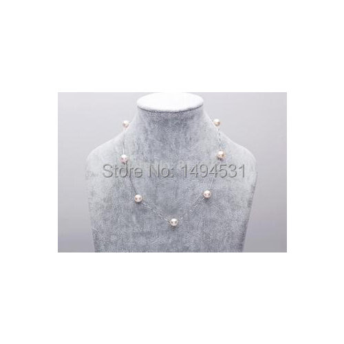 Top Natural Pearl 100% Real Pearl Round Bead Highlight Fashion S925 Silvers Chain Necklaces For Women Jewelry Freshwater Pearl