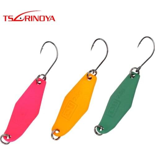 TSURINOYA CHOST 30mm/2.5g Metal Spinner Spoon Hard Fishing Bait with Single Hook Distance Throwing Artificial Trout Wobbler