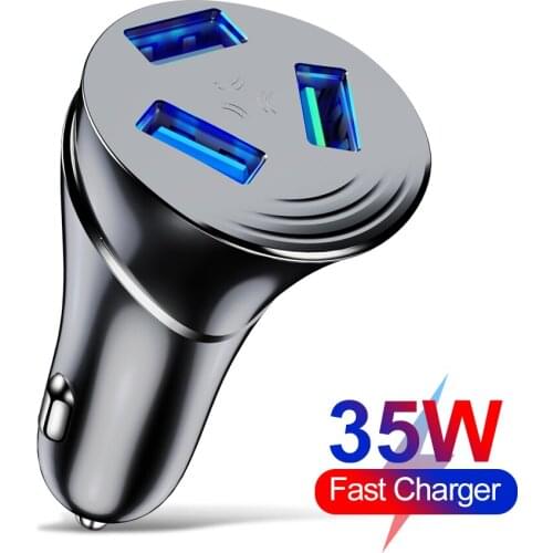 48W 3 Ports USB Fast Charger Quick Charge Universal Mobile Phone Car Charger For Samsung Xiaomi Huawei IPhone Charging Adapter