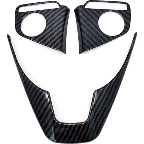 Carbon Fiber Style Inner Steering Wheel Decor Cover Trim For Honda CRV 2017-2021