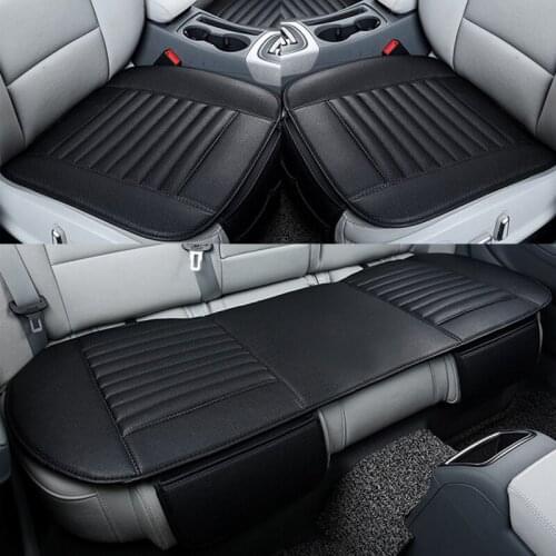 Car Seat Covers Protector Pad Mat Breathable PU Leather Auto Seat Cushion For Most Auto Anti-Skid Car Styling Front Rear Carpet