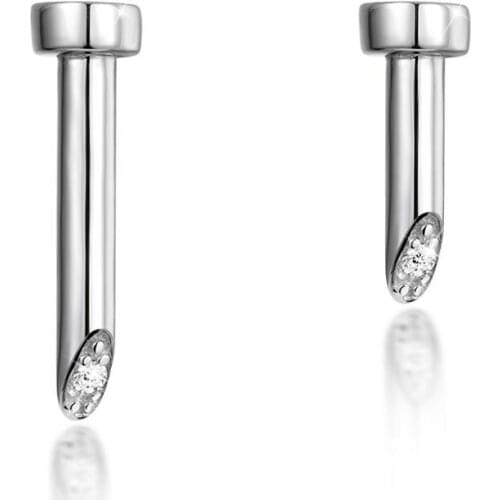 ANNA QUEEN Nail Earrings Necklace 925 Sterling Stud Earrings for Women Classic Personality Fashion Ladies Jewelry SL0033