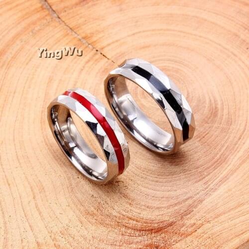 Yingwu Womens Mens Ring Titanium Steel Rings Mens Jewelry Wedding Bands Classic Friend Gift