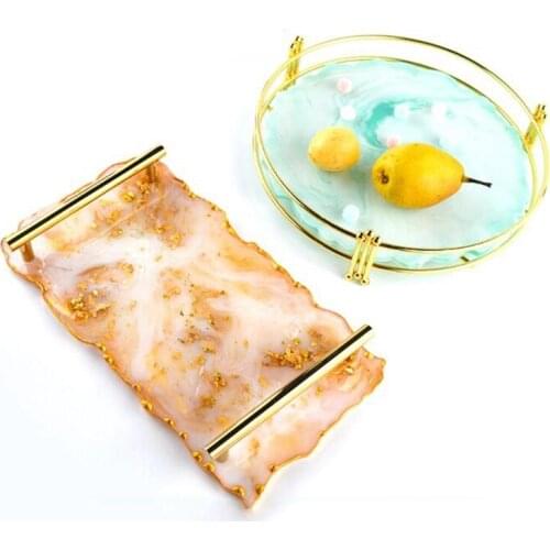1PCS fruit tray transparent silicone mold tea tray coaster large silicone mold DIY crystal Epoxy swing table coaster mold
