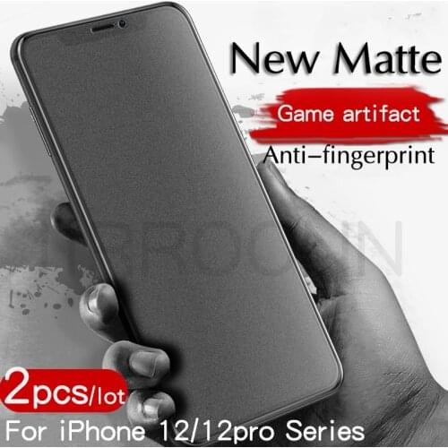 2Pcs/lot Matte Tempered Glass For iPhone 12 Pro Max 11 Pro XR XS Max Screen Protector Glass For iPhone 12 mini Glass iPhone X XR