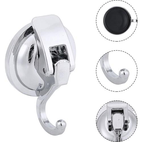 2Pcs Silver Suction Cup Hanger Heavy Duty Suction Cup Hooks Hanger TPU Suckers For Window Bathroom Kitchen Hanger Hook