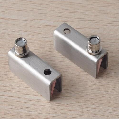 40*20*H13mm Stainless steel plank Glass door Hinges Clamp thickness:2mm