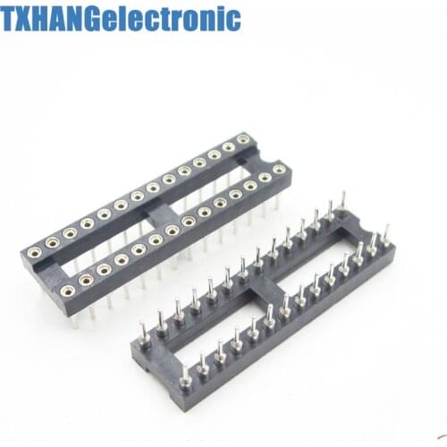 5PCS 28 Pin DIP SIP Round IC Sockets Adaptor Solder Type Narrow