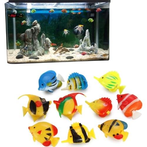 5pcs/set Lifelike Plastic Artificial Moving Floating Fish Ornament Decorations Or Aquarium Fish Tank Random Color & Shape