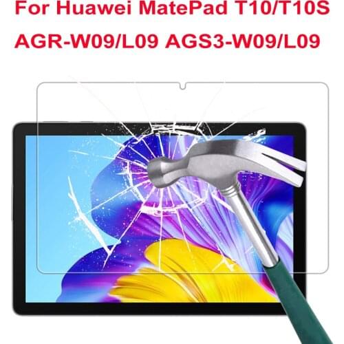 9H Tempered Glass For Huawei MediaPad T10S 10.1 Inch AGS3-W09 L09 Screen Protector T10 9.7 AGR-W09 L09 Bubble Free HD Clear Film
