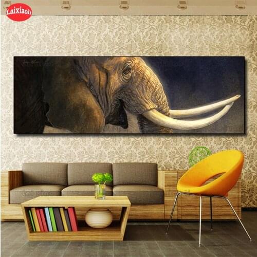 Diamond painting Hot selling home art, elephant and its ivory cross stitch diamond embroidery mosaic room Decor