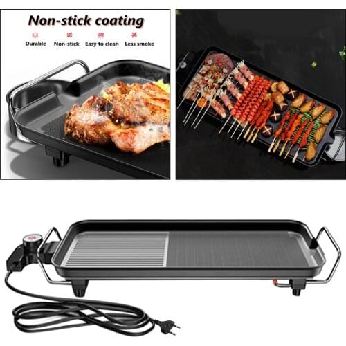 1350W Indoor Electric Grill Barbecue Nonstick Easy to Clean Design for Kitchen Appliance EU Plug
