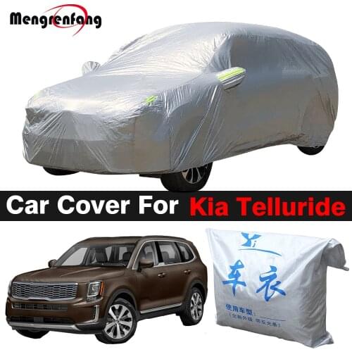 Full Car Cover For Kia Telluride Outdoor Anti-UV Sun Shade Snow Rain Resistant SUV Cover Dustproof