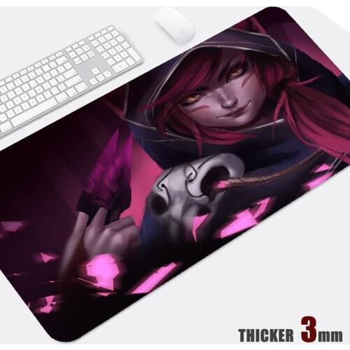 Xayah Mouse Pad Gamer Office Desk Mat League Of Legends ADC Computer Laptop Large Natural Rubber Anti-Slip Pad Package Edge 3mm