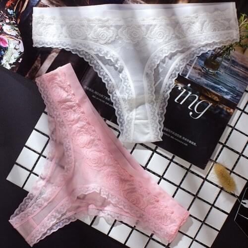 Lace Sexy Panties Women Solid Thong Underwear Women Mesh Transparent Seamless Panties Tanga Breathable G String Culotte Femme