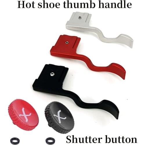 Metal Hot Shoe Handle Fuji XT2 XT3 XT10 XT20 XT30 Micro Single Hot Shoe Cover Thumb Handle Camera Shutter Button Accessories