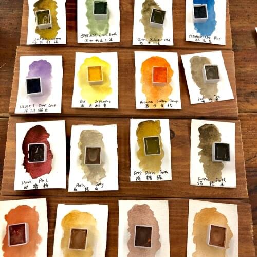 Handmade Mineral Solid Watercolor Paint Imported Color Powder To Make Retro Color Acuarelas Water Color Art Painting Supplies