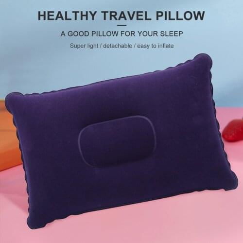 Inflatable Air Pillows Portable Ultralight PVC Nylon Camping Sleep Cushion For Travel Hiking Beach Car Plane Head Rest Camp Gear