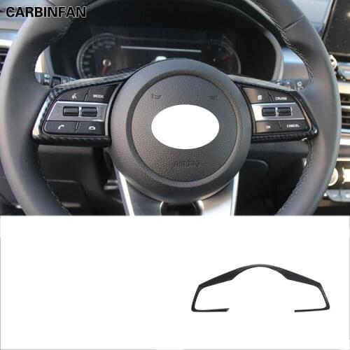 Carbon Fiber Steering Wheel Sticker Car Interior Accessories For KIA Sportage QL Kx5 2016-2021 C1879