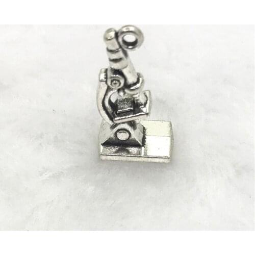 2017 New 20Pcs/lot Medical microscope dangle charm hanging charm DIY jewelry accessory charms