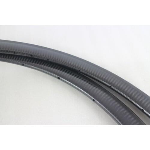 45C 45mm clincher 3K twill glossy carbon rims 23mm width basalt braking track 20/24 holes FOR 700c 633mm road racing bike wheels