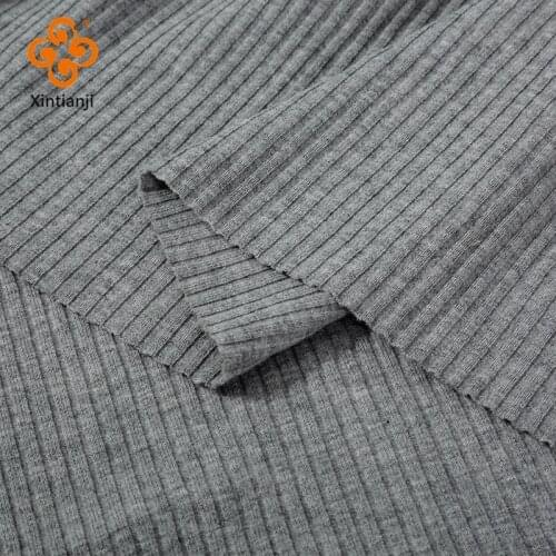 Pure Solid Color Rib Cotton Spandex Fabric By Half Yards For Sewing Leggings T-Shirt Dress Cloth Supplier Wholesale 45*135Cm