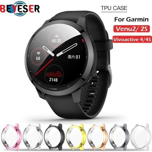 Plating Protective case for Garmin Vivoactive 4 4S High Quality TPU cover slim Smart Watch bumper shell for Garmin Venu 2 2S