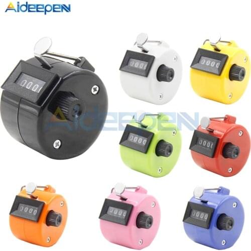 4 Digit Counter Portable Electronic Digital Counter Display Mechanical Manual Counting Timer Soccer Golf Sport Counter 8 Colors